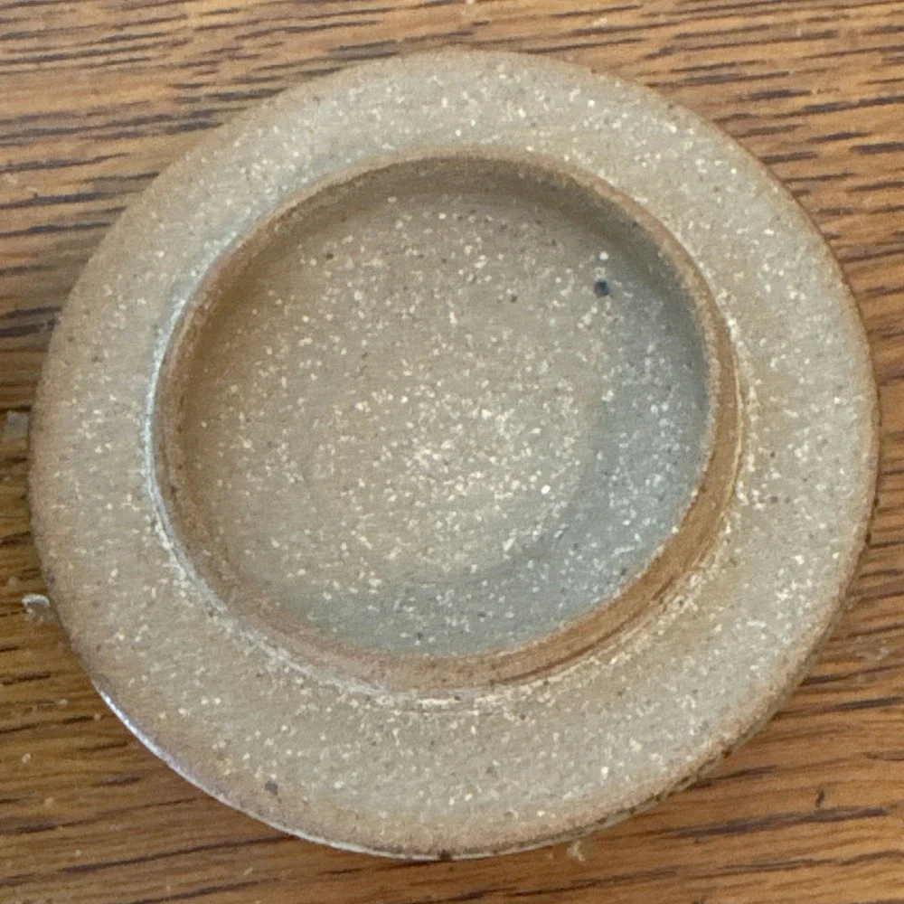 Handmade Pottery Honey Pot Jar with Lid Stoneware Rustic Speckled Glaze 5